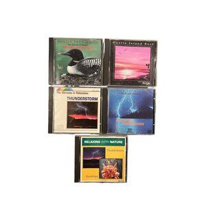 Lot of 5‎ Relaxation CDs - Gentle Island Surf, Thunderstorm, Gentle Persuasion
